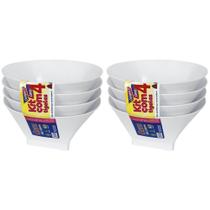 Kit 8 Tigela Cumbuca Bowl 500ml Quadrada Polipropileno Servir Cozinha