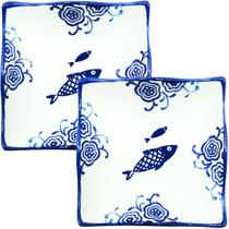 Kit 8 Tigela Sobremesa Bowl Peixe Praia Oceano Náutico 12cm Kit 8 Tigela Sobremesa Bowl Peixe Praia Oceano Náutico 12cm