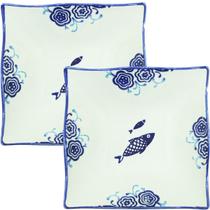 Kit 8 Tigela Sobremesa Bowl Peixe Praia Oceano Náutico 14cm Kit 8 Tigela Sobremesa Bowl Peixe Praia Oceano Náutico 14cm