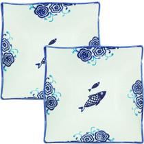 Kit 8 Tigela Sobremesa Bowl Peixe Praia Oceano Náutico 14cm Kit 8 Tigela Sobremesa Bowl Peixe Praia Oceano Náutico 14cm