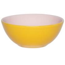 Kit 8 Tigelas Bowl Bicolor Rosa E Amarelo Oxford Cerâmica 600Ml