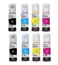 Kit 8 Tinta 544 bk c m y L3210 3150 L3250 L3160 L529