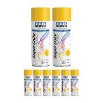 Kit 8 Tinta Spray Uso Geral Amarelo 350ml - Tekbond Kit 8 Tinta Spray Uso Geral Amarelo 350ml - Tekbond