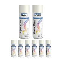 Kit 8 Tinta Spray Uso Geral Branco Brilhante 350ml - Tekbond Kit 8 Tinta Spray Uso Geral Branco Brilhante 350ml - Tekbond