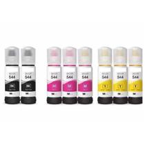 Kit 8 tintas compativel para t544 l3110 l3210 l3250 bk m y