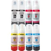 Kit 8 tintas Refil De Tinta KORA T544 504