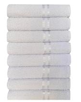 Kit 8 Toalhas Banho Celine Algodão leve Branco Kit 8 Toalhas Banho Celine Algodão leve Branco
