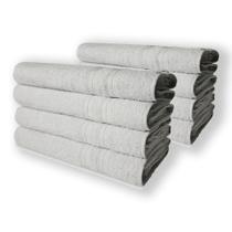 Kit 8 Toalhas De Banho Itália Soft 100% Algodão 430g/m 80x150cm - Branco Kit 8 Toalhas De Banho Itália Soft 100% Algodão 430g/m 80x150cm - Branco