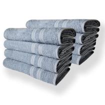 Kit 8 Toalhas De Banho Lisboa 100% Algodão 430g/m 80x150cm Azul Claro Kit 8 Toalhas De Banho Lisboa 100% Algodão 430g/m 80x150cm Azul Claro