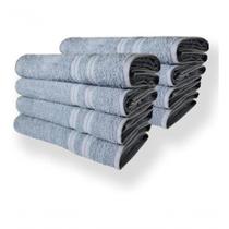 Kit 8 Toalhas De Banho Lisboa 430g/m 80x150cm Azul Claro