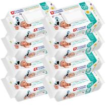 Kit 8 Toalhas Umedecidas Aloe Vera Camomila Proteção Cuidado