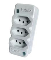 Kit 8 Tomada Em Barra 3 Saídas 2p+t 10a Cerge