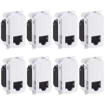 Kit 8 Tomada Rj45 Branca Cat5e Lcs2 Zeffia 680158 Legrand