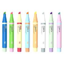 Kit 8 Tons Pastéis Marca Texto Perfumado Be Bold NewPen Kit 8 Tons Pastéis Marca Texto Perfumado Be Bold NewPen