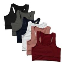 Kit 8 Top Nadador Suplex Liso Academia Musculação Kit 8 Top Nadador Suplex Liso Academia Musculação