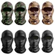 KIT 8 Touca Ninja Balaclava Máscara Motoboy Proteção Térmica Carnaval Policial Exército UV +50 - MAR3MOTO