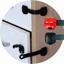 Kit 8 Trava Gaveta Armário Geladeira Porta Vaso Sanitário Segurança Protetor Infantil A Tóxico Bebe