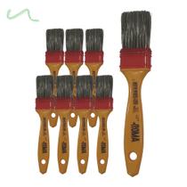 Kit 8 Trincha Pincel 317 Gold Gris 1.1/2 Polegadas - Roma