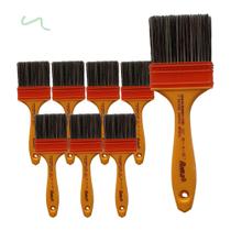 Kit 8 Trincha Pincel 317 Gold Gris 2.1/2 Polegadas - Roma