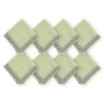 Kit 8 Un Guardanapos Tecido Renda Celadon 45X45Cm Rafimex Kit 8 Un Guardanapos Tecido Renda Celadon 45X45Cm Rafimex