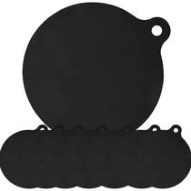 Kit 8 Un Protetor De Fogão Indução Silicone Redondo Preto