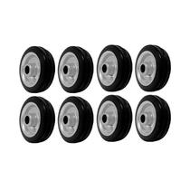 Kit 8 un roda 312 maciça borracha 3 pol 40kg p/ rodízio Kit 8 un roda 312 maciça borracha 3 pol 40kg p/ rodízio