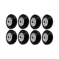 Kit 8 un roda 512 maciça borracha 5 pol 100kg p/ rodízio Kit 8 un roda 512 maciça borracha 5 pol 100kg p/ rodízio