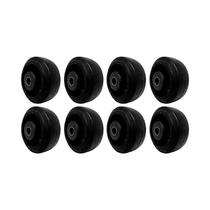 Kit 8 un roda borracha moldada 4 pol 150kg p/ rodízio Kit 8 un roda borracha moldada 4 pol 150kg p/ rodízio