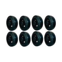Kit 8 un roda borracha moldada 6 pol 220kg p/ rodízio
