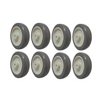 Kit 8 un roda borracha termoplástica 5 pol 110kg p/ rodízio Kit 8 un roda borracha termoplástica 5 pol 110kg p/ rodízio
