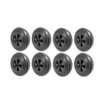 Kit 8 un roda container plástico 8 pol 200kg p rodízio Kit 8 un roda container plástico 8 pol 200kg p rodízio