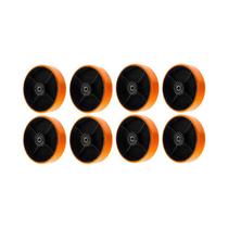 Kit 8 un roda poliuretano moldado 82pu 8 pol 400kg p rodízio