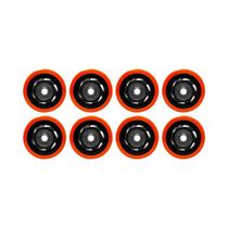 Kit 8 un roda pvc laranja 3 pol 80kg p/ rodízio