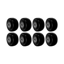 Kit 8 un roda pvc preto 2 pol 50kg p/ rodízio Kit 8 un roda pvc preto 2 pol 50kg p/ rodízio