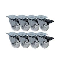 Kit 8 un roda rodízio giratório freio gel 2 pol 50mm móveis Kit 8 un roda rodízio giratório freio gel 2 pol 50mm móveis