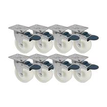 Kit 8 un roda rodízio giratório freio trava nylon 5 po 130mm Kit 8 un roda rodízio giratório freio trava nylon 5 po 130mm