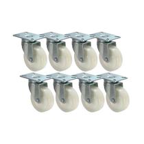 Kit 8 un roda rodízio giratório nylon 5 polegada 130mm Kit 8 un roda rodízio giratório nylon 5 polegada 130mm
