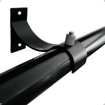 Kit 8 Un Suporte Alumínio Perfil Invertido Varão Wave 28mm Cor Cortina Instalação Parafuso