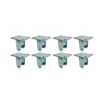 Kit 8 un suporte garfo fixo 3 pol p/ rodízio