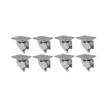 Kit 8 un suporte garfo giratório 3 pol p/ rodízio