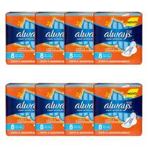 Kit 8 und Absorvente Always Super Proteção Seca c/ Abas 8 und Kit 8 und Absorvente Always Super Proteção Seca c/ Abas 8 und