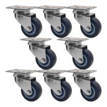 Kit 8 Und Rodízio Giratório Ajax Cinza com Base 2Pol. - Alta Resistência e Versatilidade Kit 8 Und Rodízio Giratório Ajax Cinza com Base 2Pol. - Alta Resistência e Versatilidade