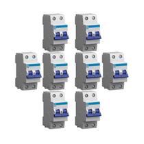 Kit 8 unid. disjuntor bipolar din 40a (mdw-c 40a 2 polos) Kit 8 unid. disjuntor bipolar din 40a (mdw-c 40a 2 polos)
