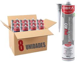 Kit 8 unidades cola pu40 silicone selante poliuretano