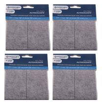 Kit 8 Unidades Feltro Grande 10cm Retangular Para Proteção Piso Parede Móveis Pé Sofá Cadeira Cama Armário