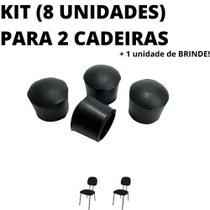 Kit 8 Unidades Sapata Ponteira Protetor 2 Cadeiras 1,9cm 3/4 Polegada