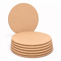 Kit 8 Unidades Sousplat Bolacha Mdf Cru 35cm Madeira Kit 8 Unidades Sousplat Bolacha Mdf Cru 35cm Madeira