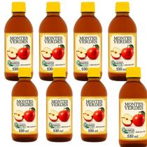 Kit 8 Vinagre De Maçã Orgânico Montes Verdes 530Ml