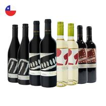 Kit 8 Vinhos Chilenos Pinot Noir Carmenere Cabernet e Sauvignon Blanc 750ml