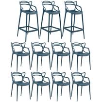 KIT - 8 x cadeiras + 3 x banquetas altas Masters Allegra